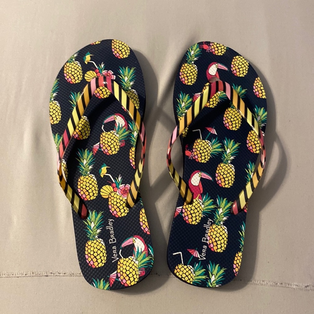 NWOT! Vera Bradley tropical flip flops